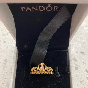 Pandora 18k gold plated tiara ring